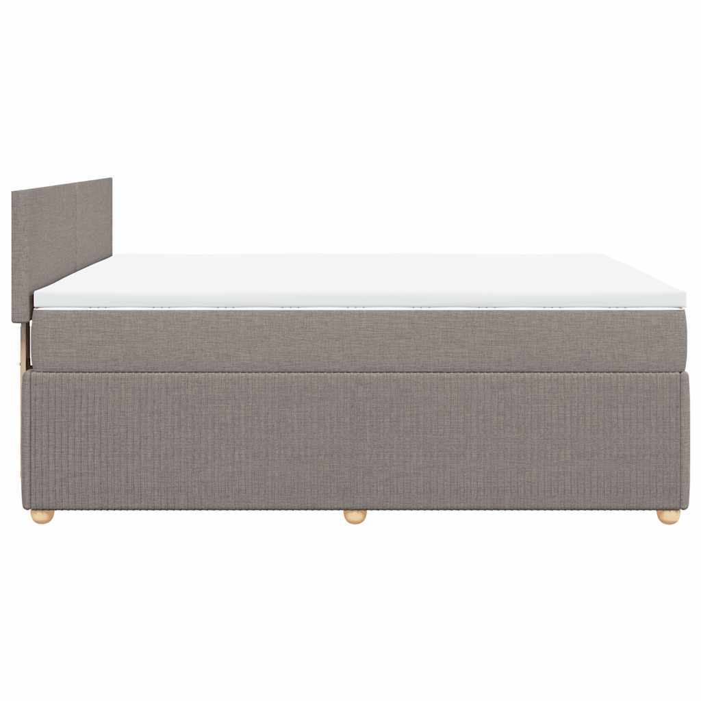 Giroletto A Molle Con Materasso Tortora 140x190 Cm In Tessuto