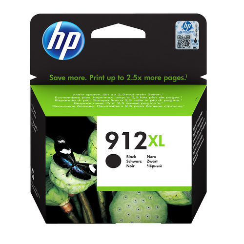Hp Cart Ink Nero 912 Xl Per Officejet 8012, 8013, 8014, 8015, 8022, 8024, 8025, 8035 ts