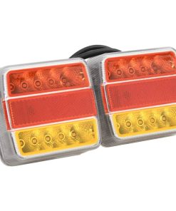 Luci Rimorchio 2 Pz Rosso 10,5x7,5x10 Cm 12v Lampadina Led