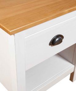Comodini Hill 2 Pz 46x35x49,5 Cm Legno Massello Di Pino