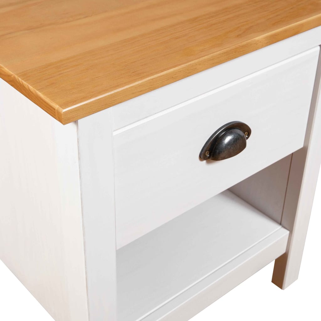 Comodini Hill 2 Pz 46x35x49,5 Cm Legno Massello Di Pino