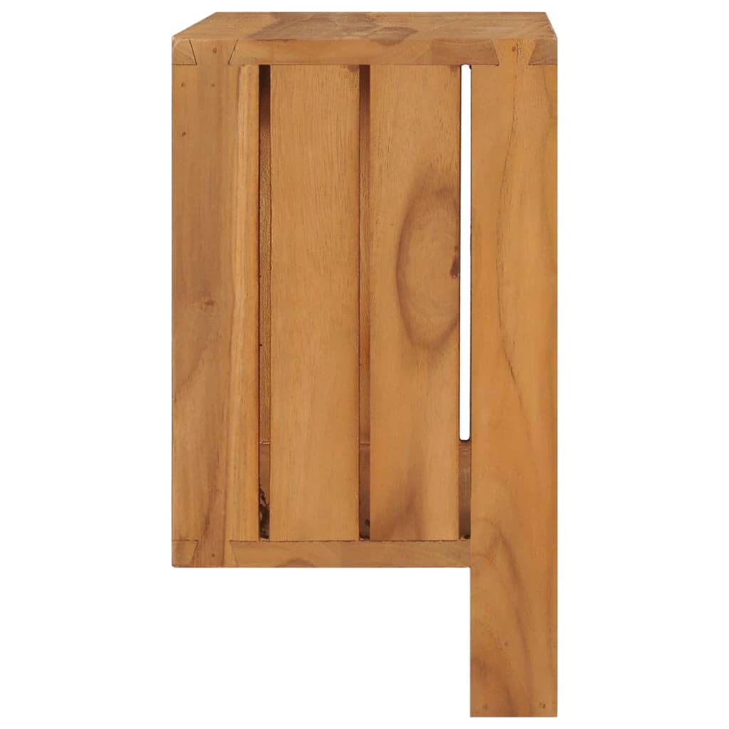 Porta Asciugamani A Parete 35x20x35 Cm In Massello Di Teak - Image 3