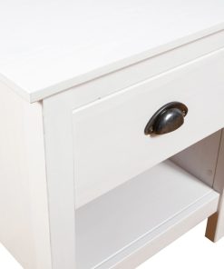 Comodini Hill 2 Pz 46x35x49,5 Cm Legno Massello Di Pino