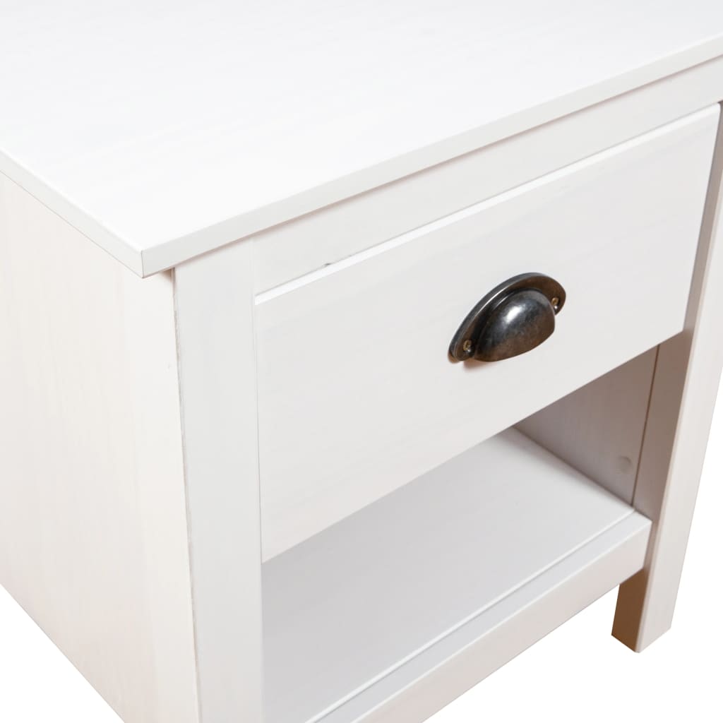 Comodini Hill 2 Pz 46x35x49,5 Cm Legno Massello Di Pino