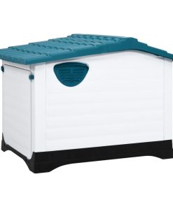 Casetta Per Cani Blu 90,5x68x66 Cm In Polipropilene