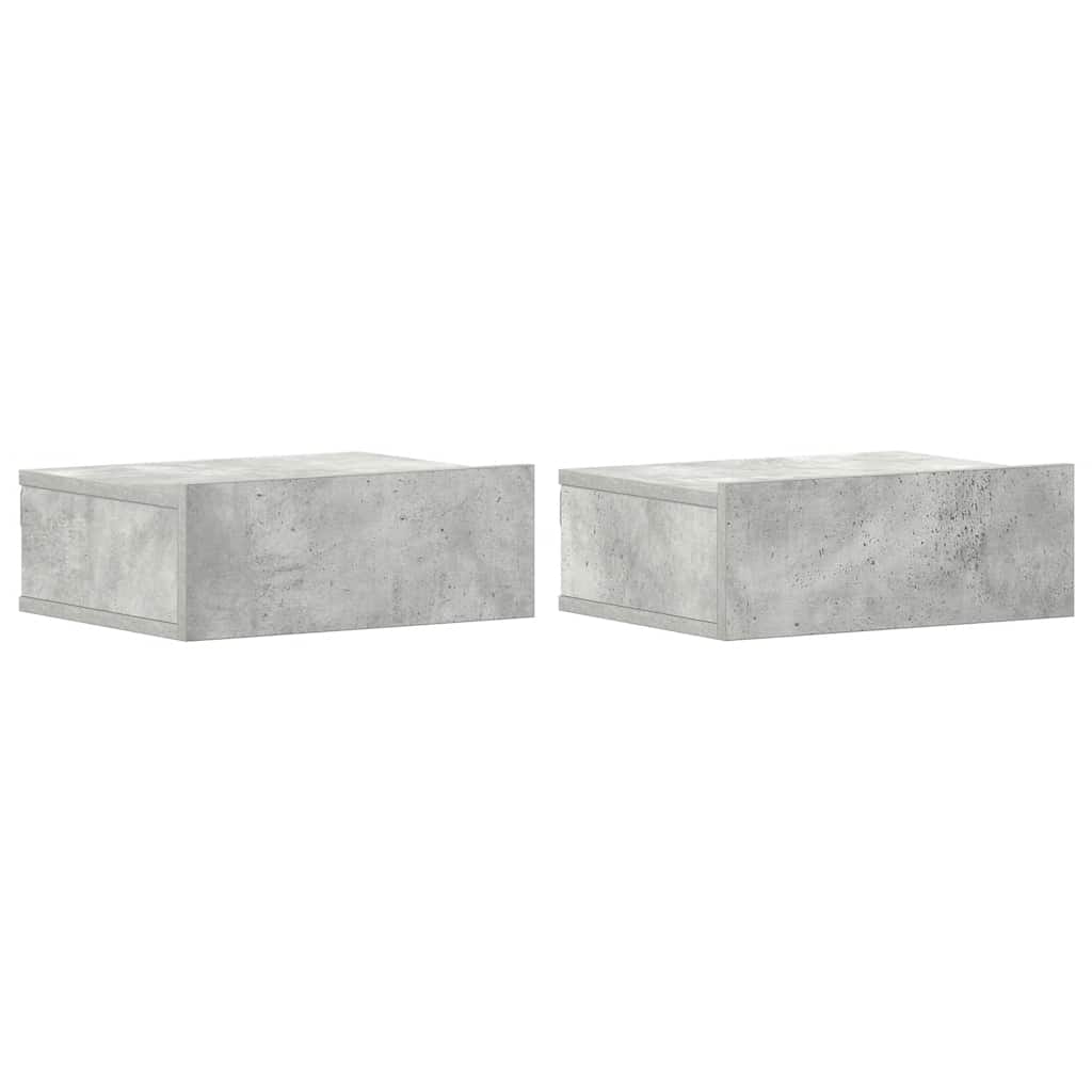 Comodini Pensili 2pz Grigio Cemento 40x30x15 Legno Multistrato - Image 5