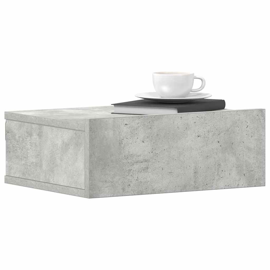Comodini Pensili 2pz Grigio Cemento 40x30x15 Legno Multistrato - Image 2