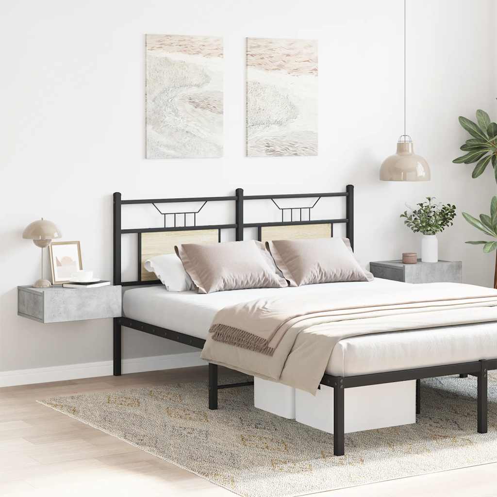Comodini Pensili 2pz Grigio Cemento 40x30x15 Legno Multistrato