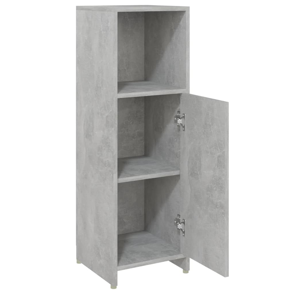 Mobile Da Bagno Grigio Cemento 30x30x95 Cm In Legno Multistrato - Image 6