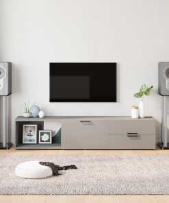 Pedane Casse 2pz Nero Argento Vetro Temperato Design 4 Pilastri