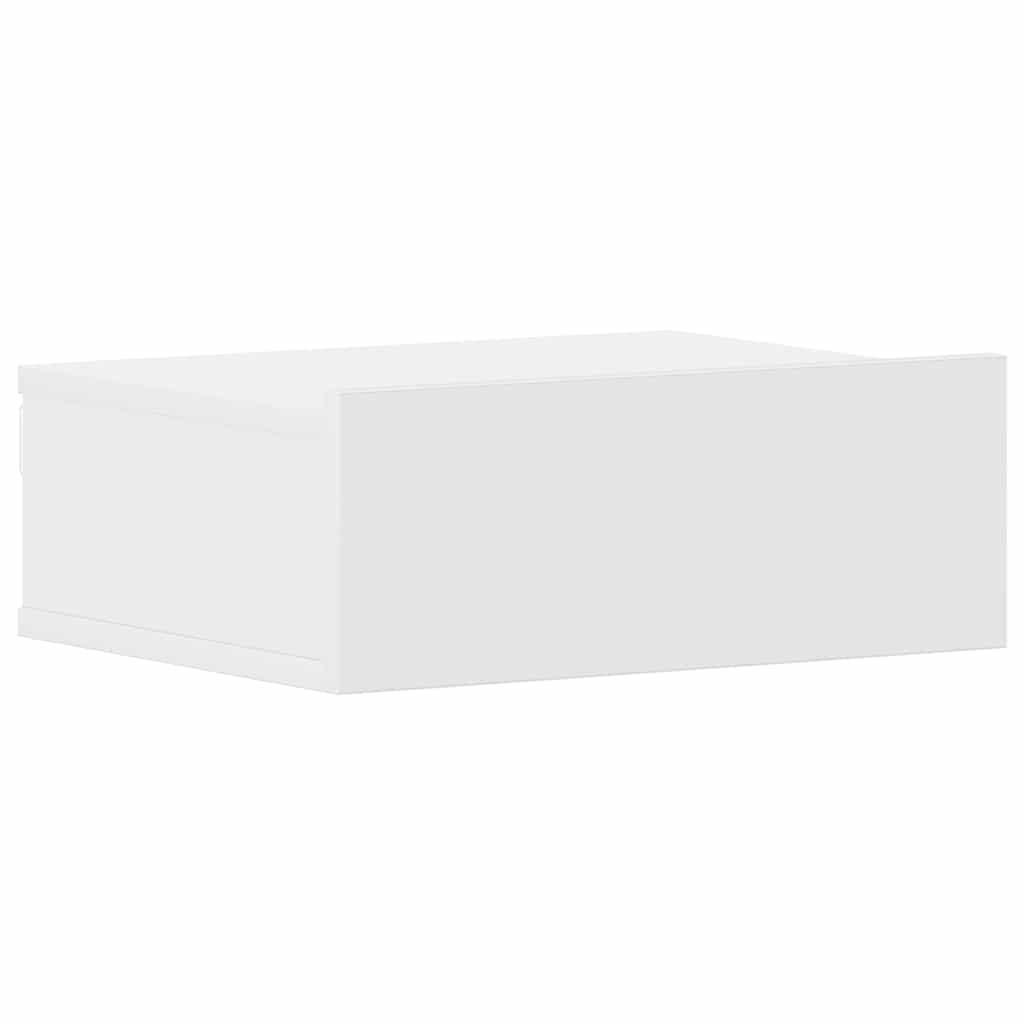 Comodini Pensili 2pz Bianchi 40x30x15 Cm In Legno Multistrato - Image 2