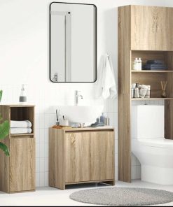 Mobile Da Bagno Rovere Sonoma 60x33x61 Cm Legno Multistrato