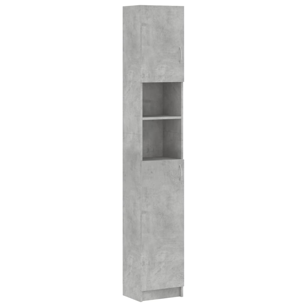 Mobile Da Bagno Grigio Cemento 32x25,5x190 Cm Legno Ingegnerizzato - Image 3
