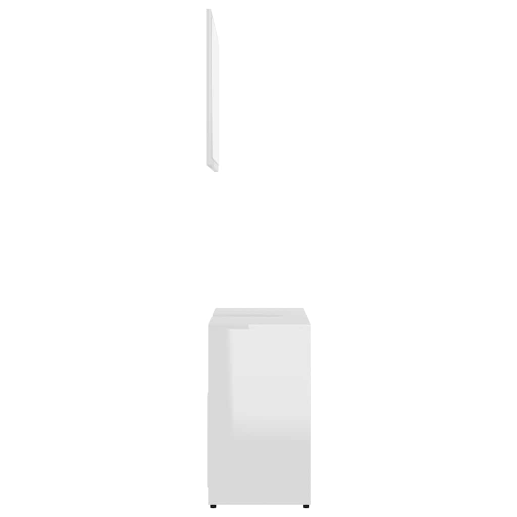 Set Mobili Da Bagno Bianco Lucido In Legno Multistrato - Image 6