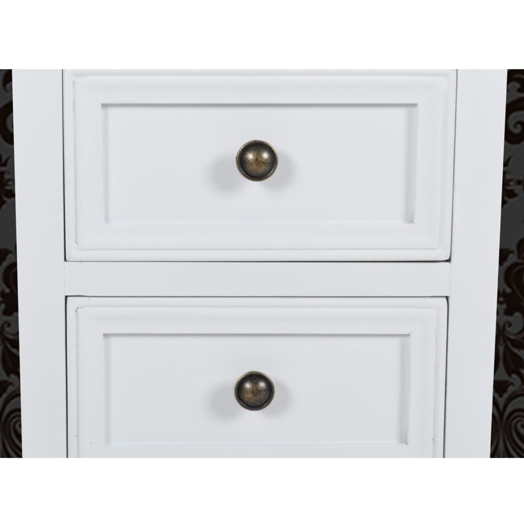 Comodini 2 Pz Con 2 Cassetti In Mdf Bianchi - Image 6