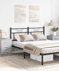 Comodini 2 Pz Grigio Cemento 38x35x56 Cm In Legno Multistrato