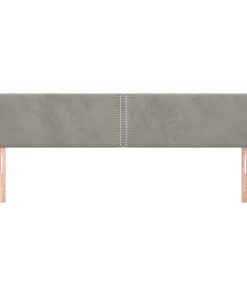 Testiera Ad Orecchio Grigio Chiaro 203x23x78/88 Cm In Velluto