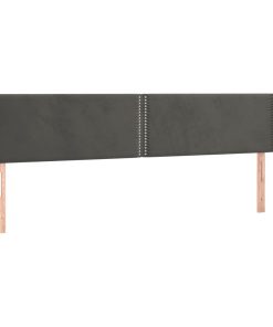 Testiera Ad Orecchio Grigio Scuro 203x23x78/88 Cm In Velluto