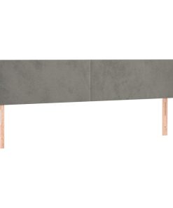 Testiera Ad Orecchio Grigio Chiaro 203x23x78/88 Cm In Velluto