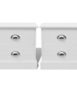 Comodini In Stile Francese 2 Pezzi Bianco