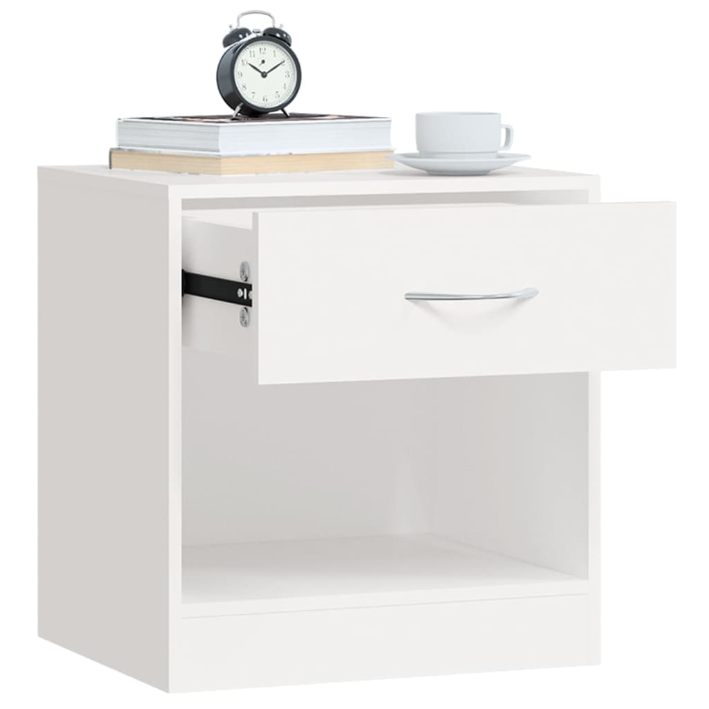 Comodini 2 Pz Con Cassetto Bianchi - Image 6