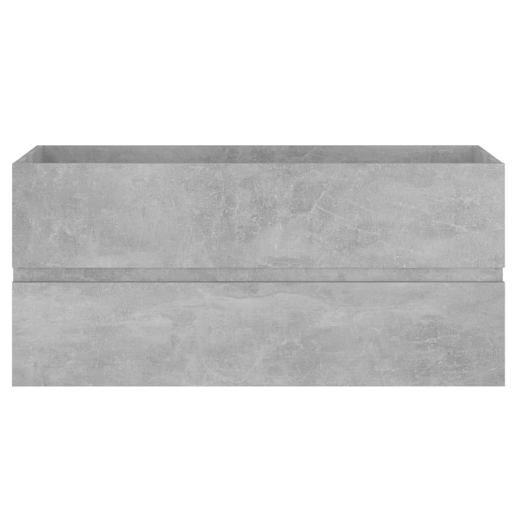 Mobile Lavabo Grigio Cemento 100x38,5x45cm In Legno Multistrato - Image 4