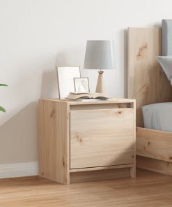 Comodino 40x30,5x40 Cm In Legno Massello Di Pino