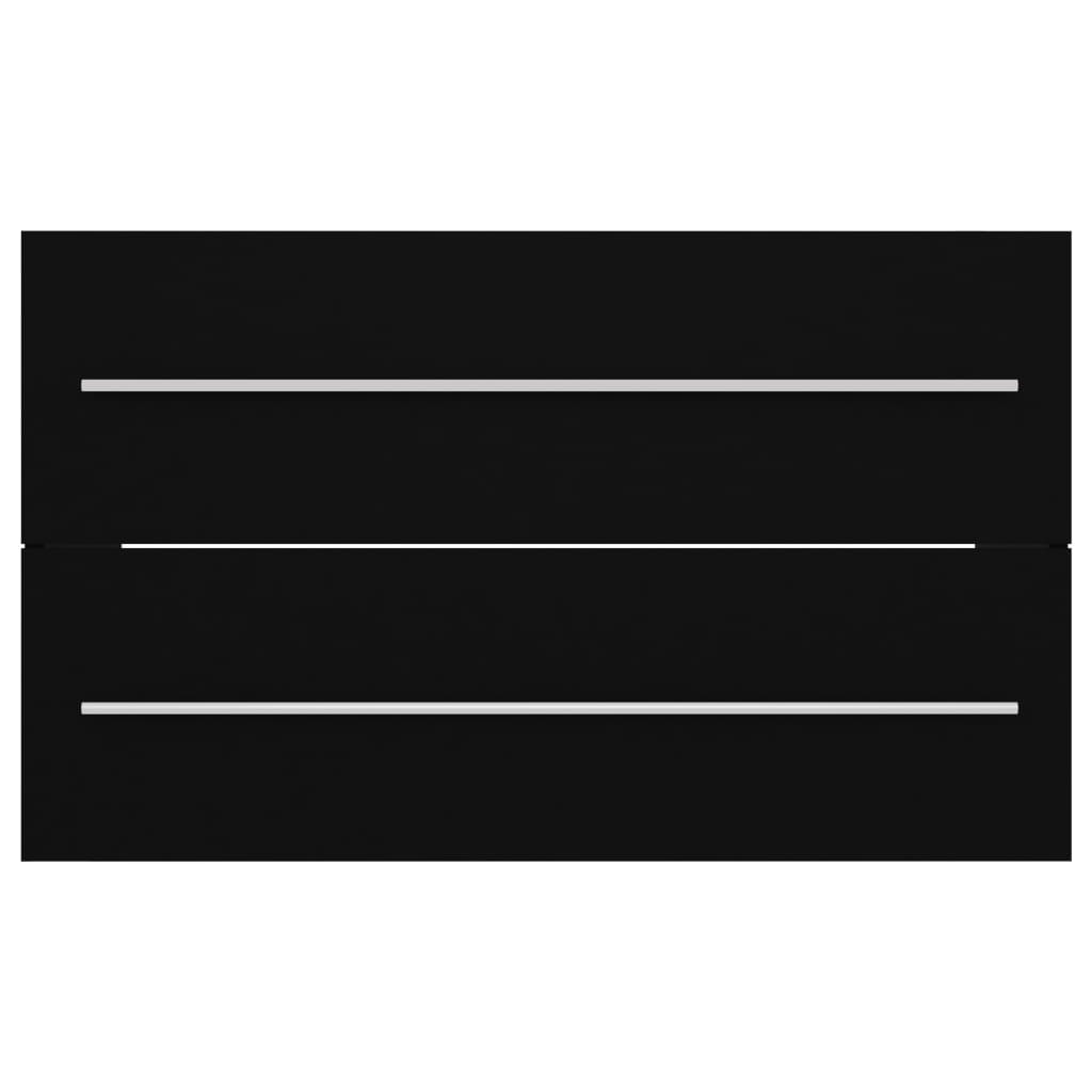 Mobile Lavabo Nero 80x38,5x48 Cm In Legno Multistrato - Image 4