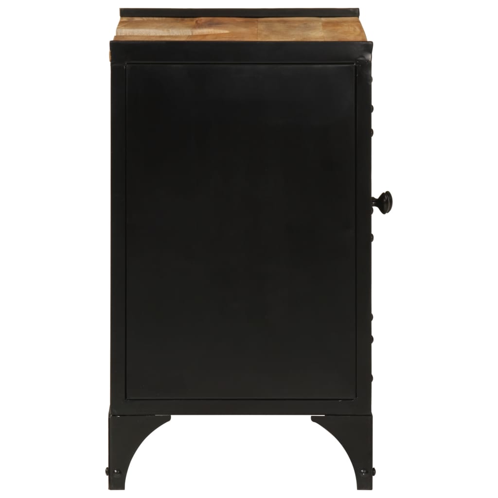 Mobile Lavabo Da Bagno 55x35x60 Cm Ferro E Legno Massello Mango - Image 4