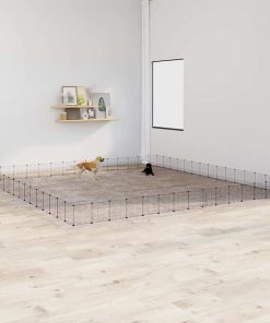 Gabbia Per Animali 60 Pannelli Con Porta Nera 35x35 Cm Acciaio