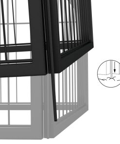 Box Cani 28 Pannelli Nero 100x50 Cm Acciaio Verniciato Polvere