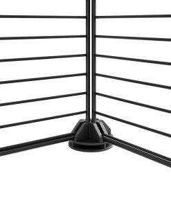 Gabbia Per Animali 52 Pannelli Con Porta Nero 35x35 Cm Acciaio