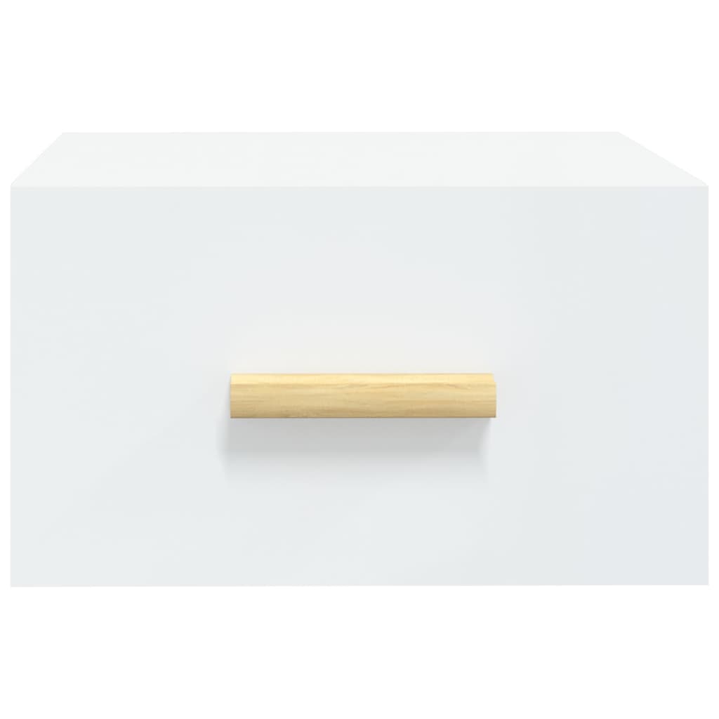 Comodini A Muro 2 Pz Bianchi 35x35x20 cm