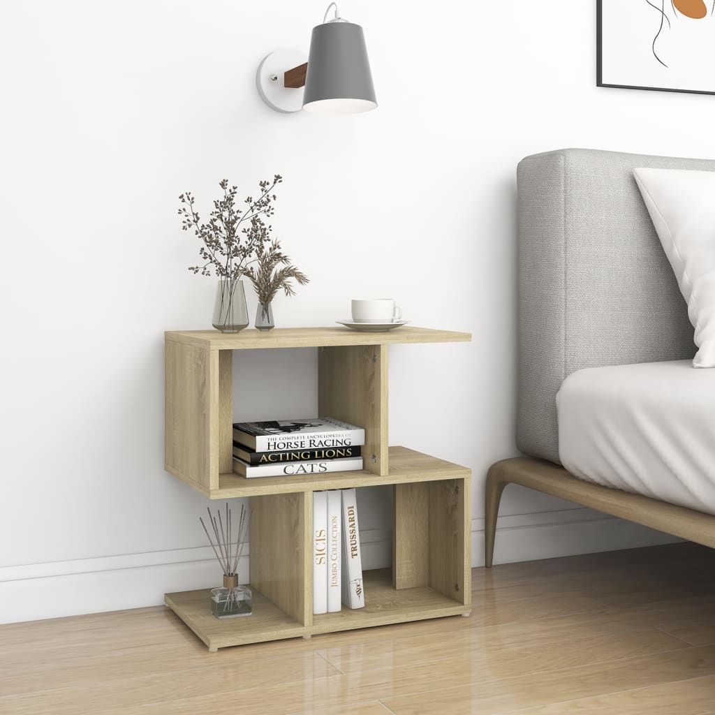 Comodini 2pz Rovere Sonoma 50x30x51,5 Cm In Legno Multistrato
