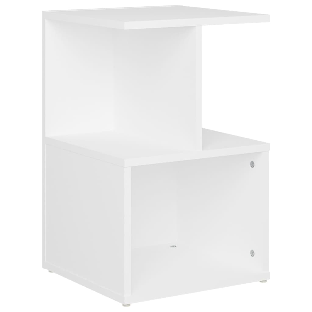 Comodino Bianco 35x35x55 Cm In Legno Multistrato - Image 3