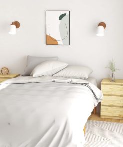 Comodini 2 Pz 40x29,5x64 Cm In Legno Massello Di Pino