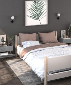 Comodini A Muro 2 Pz Grigio Cemento