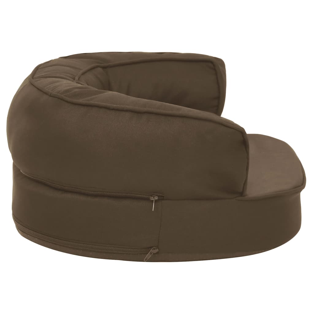 Materasso Ergonomico Per Cani 60x42 Cm Effetto Lino Marrone