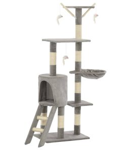 Albero Per Gatti Con Tiragraffi In Sisal 138 Cm Grigio