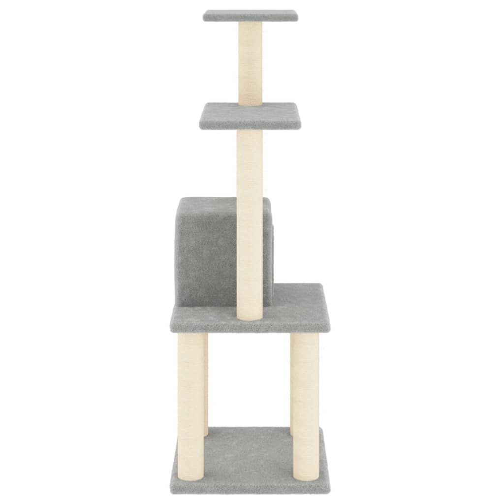 Albero Per Gatti Con Tiragraffi In Sisal Grigio Chiaro 105 cm - Image 3