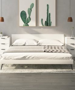 Comodini 2 Pz Bianchi 40x36x65 cm