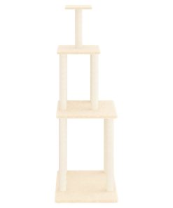 Albero Per Gatti Con Tiragraffi In Sisal Crema 149 cm