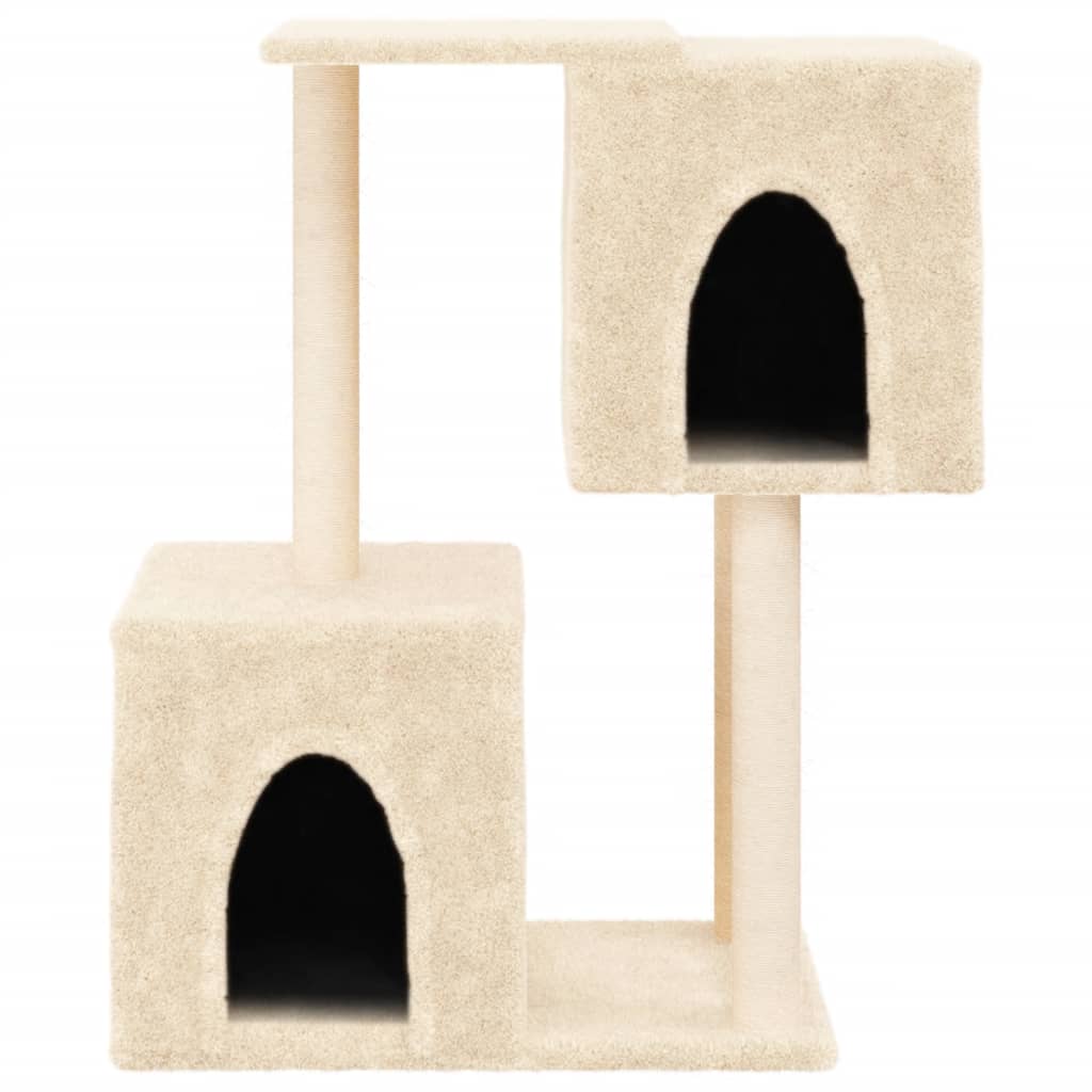 Albero Per Gatti Con Tiragraffi In Sisal Crema 86 cm - Image 6