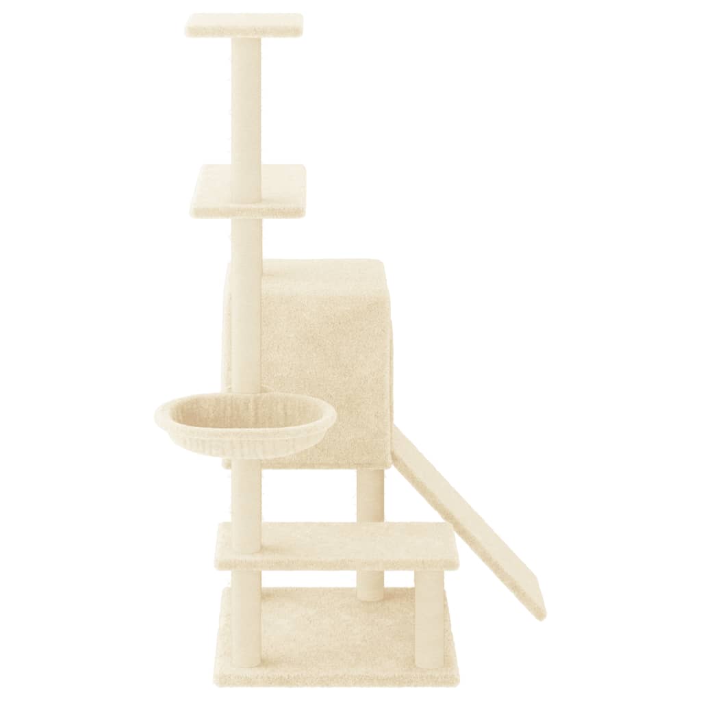 Albero Per Gatti Con Tiragraffi In Sisal Crema 130,5 cm - Image 5