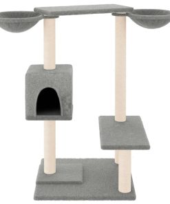 Albero Per Gatti Con Tiragraffi Grigio Chiaro 82 cm