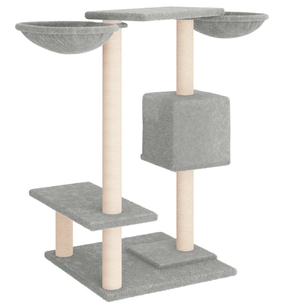 Albero Per Gatti Con Tiragraffi Grigio Chiaro 82 cm - Image 3