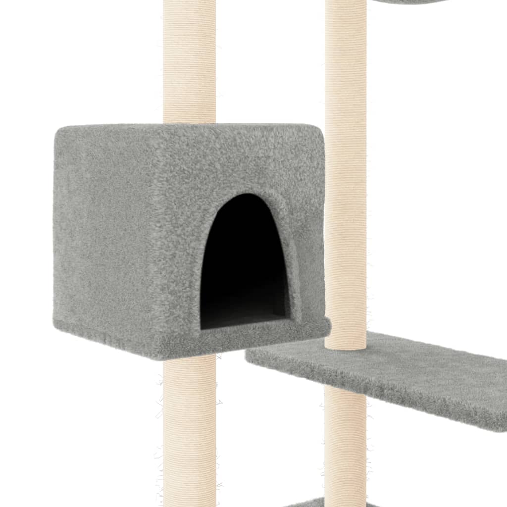 Albero Per Gatti Con Tiragraffi Grigio Chiaro 82 cm - Image 4