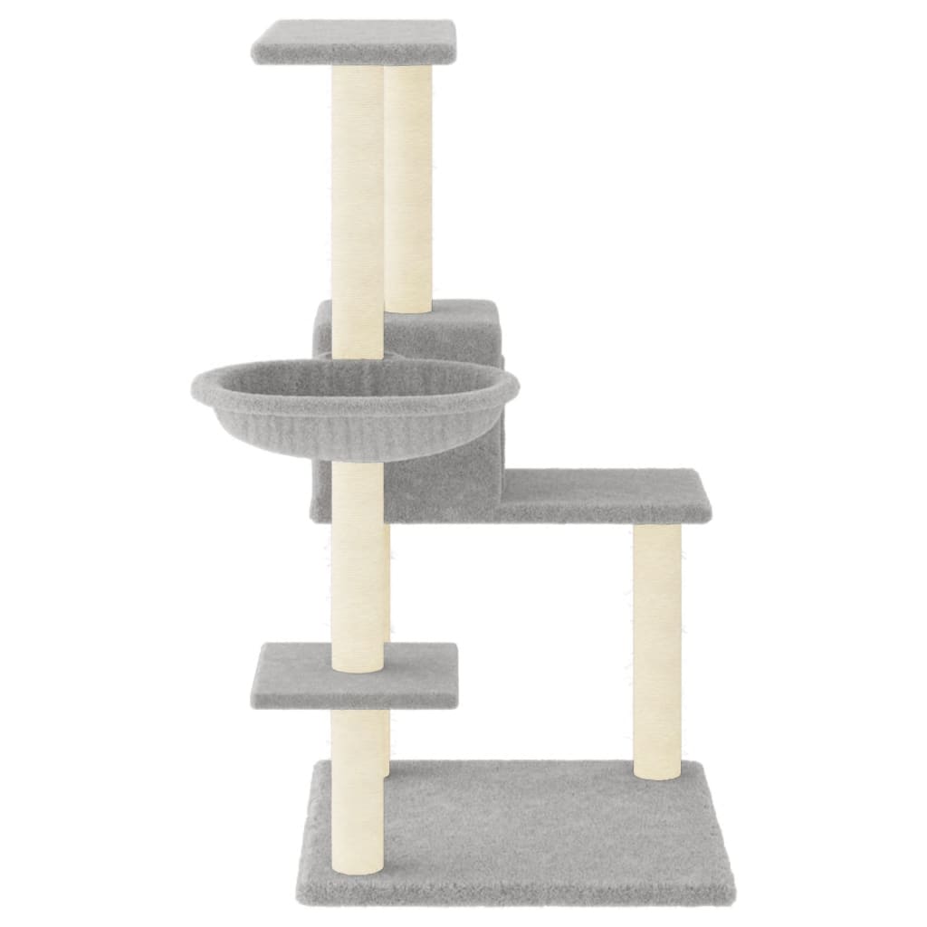 Albero Per Gatti Con Tiragraffi In Sisal Grigio Chiaro 95 cm - Image 5