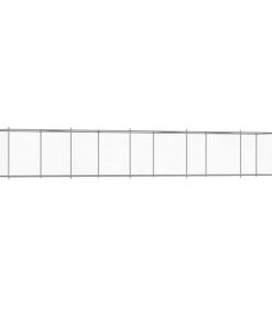 Gabbia Per Cani Con Porta Grigia 10x2x1,5 M In Acciaio Zincato