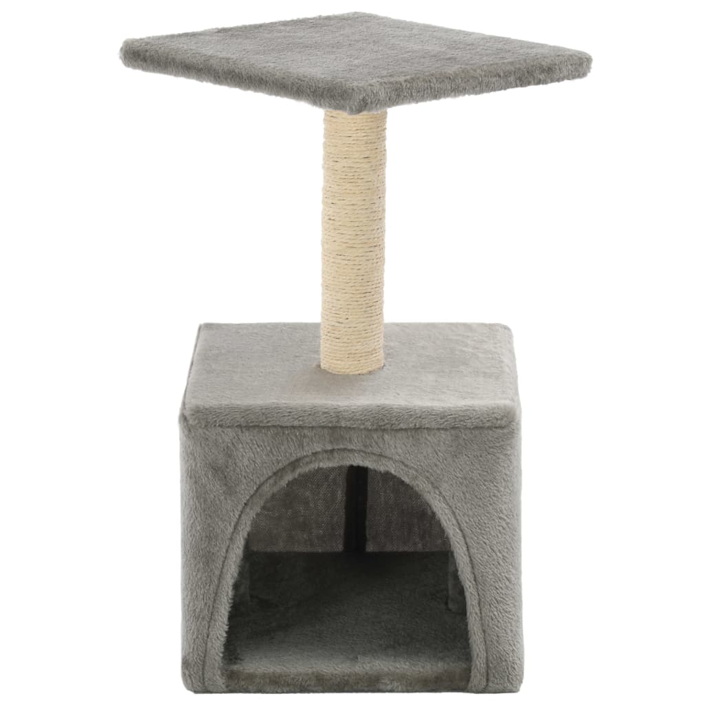 Albero Per Gatti Con Tiragraffi In Sisal 55 Cm Grigio